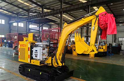 山東礦安重工有限公司自主研發生產的MWD2.0小型挖掘機發貨
